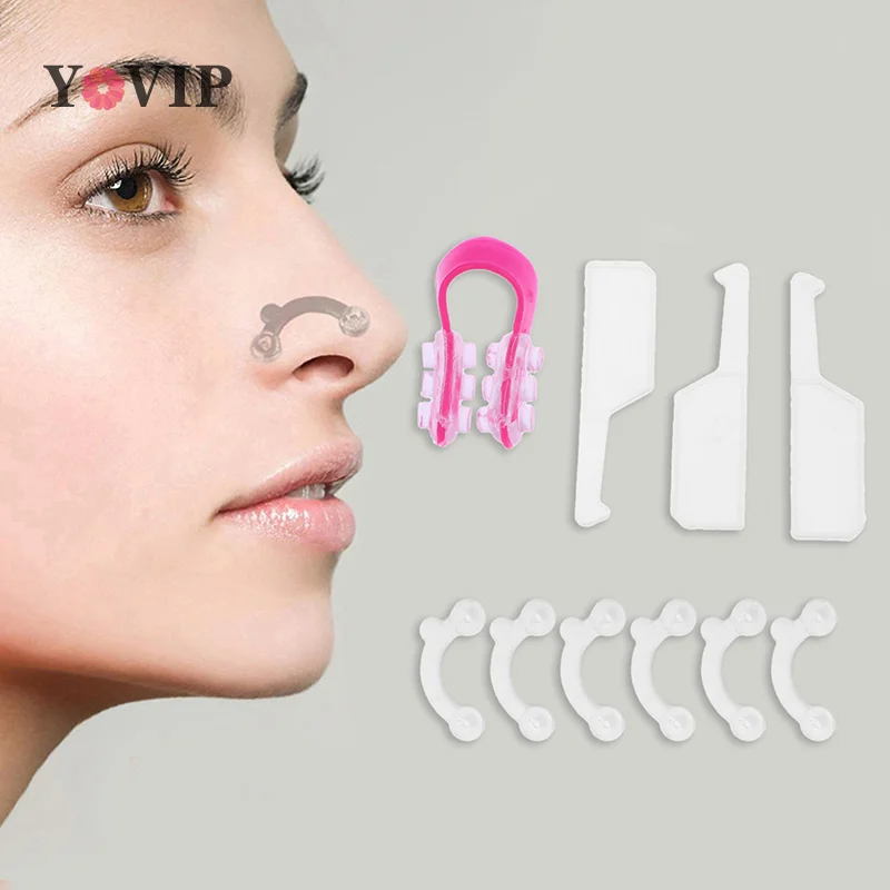 Silicone Nose Up Shaper Bridge Booster Shaping Clip Clipper Straightening Beauty Nose Clip Corrector Massage Tool nose clip nose shaper