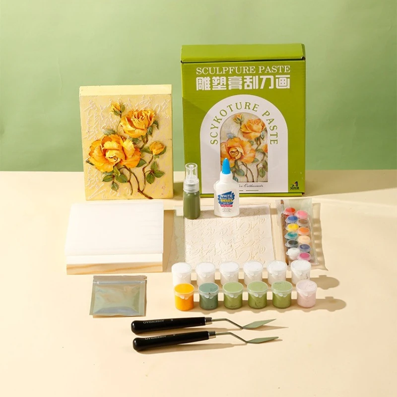 DIY Handmade Texture Relief Painting Material Set