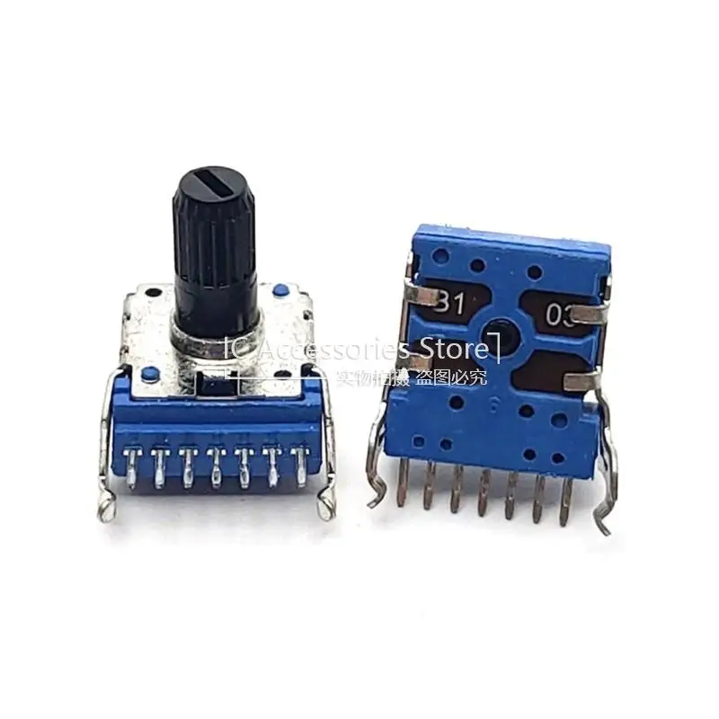 

3PCS Horizontal RK14 Rotary Potentiometer Dual B10K 7Pin Audio Volume Potentiometer Handle Length 13MM