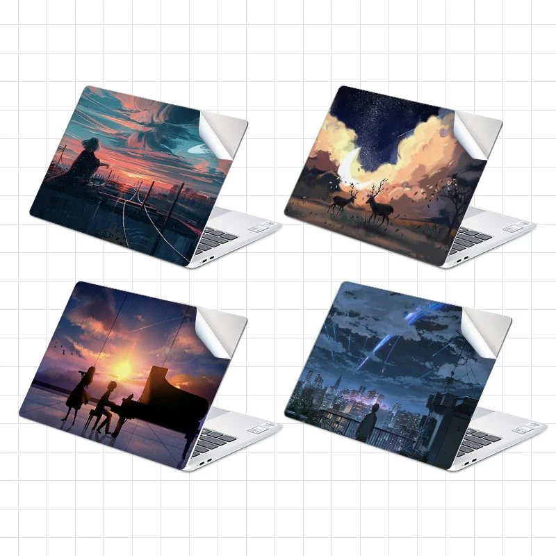 DIY Colorful Cover Laptop Skins Vinyl Stickers 13"14"15.6"17.3" Waterproof Sticker for Macbook Pro/Lenovo/Asus/Hp Decorate Decal