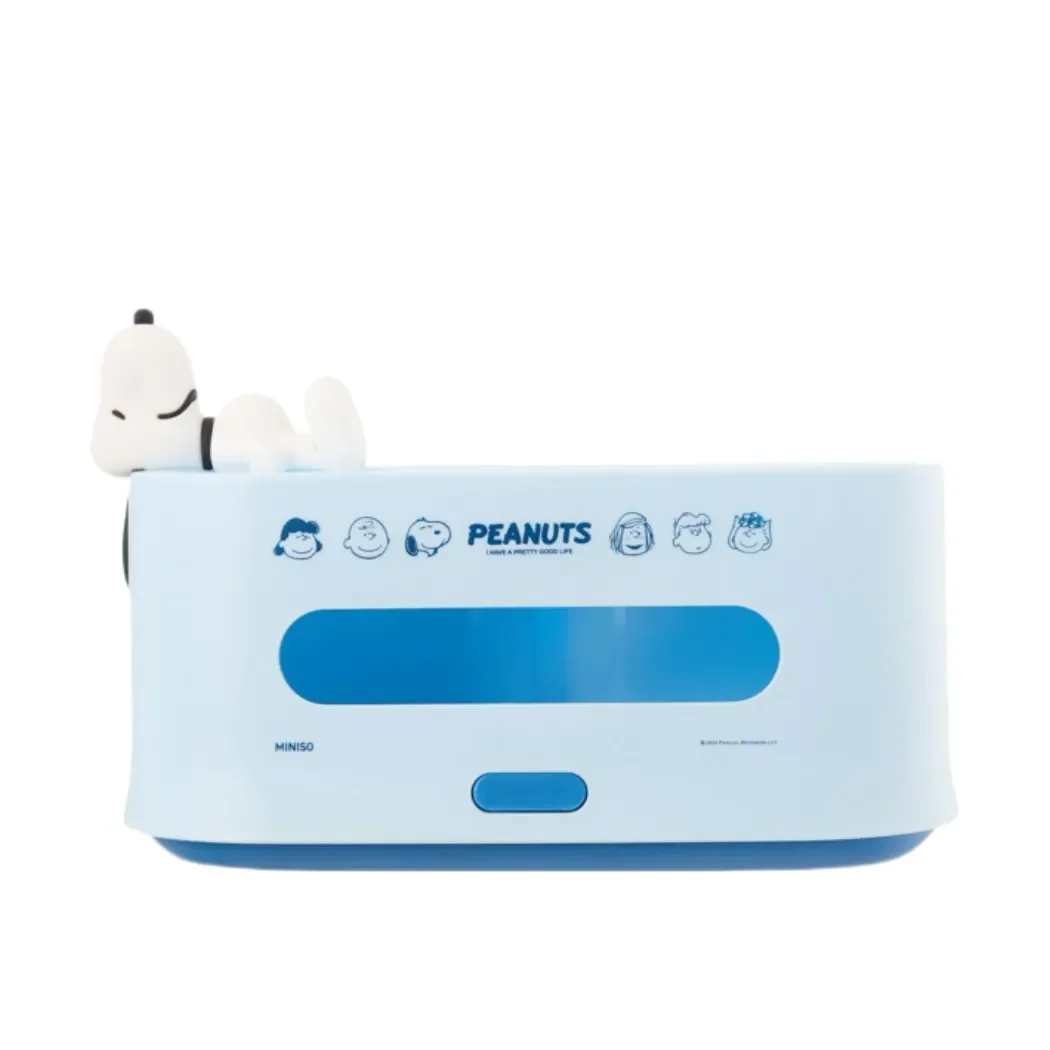Snoopy Colorful Life Series Storage Box Stationery Storage Kawaii Tissue Box Cute Cartoon Sundry Remote Controller Miniso