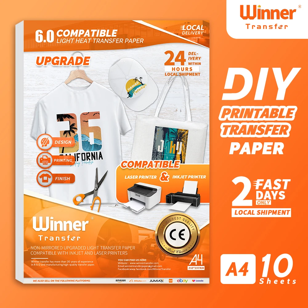 WinnerTransfer50ManufacturerHeatTransferPaperforLightFabricT