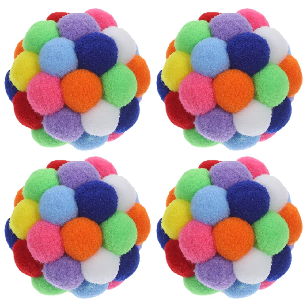 

4 Pcs Cat Ball Toy Balls Scratching Scratcher Toys Kitten Scratchers for Lattice Pet