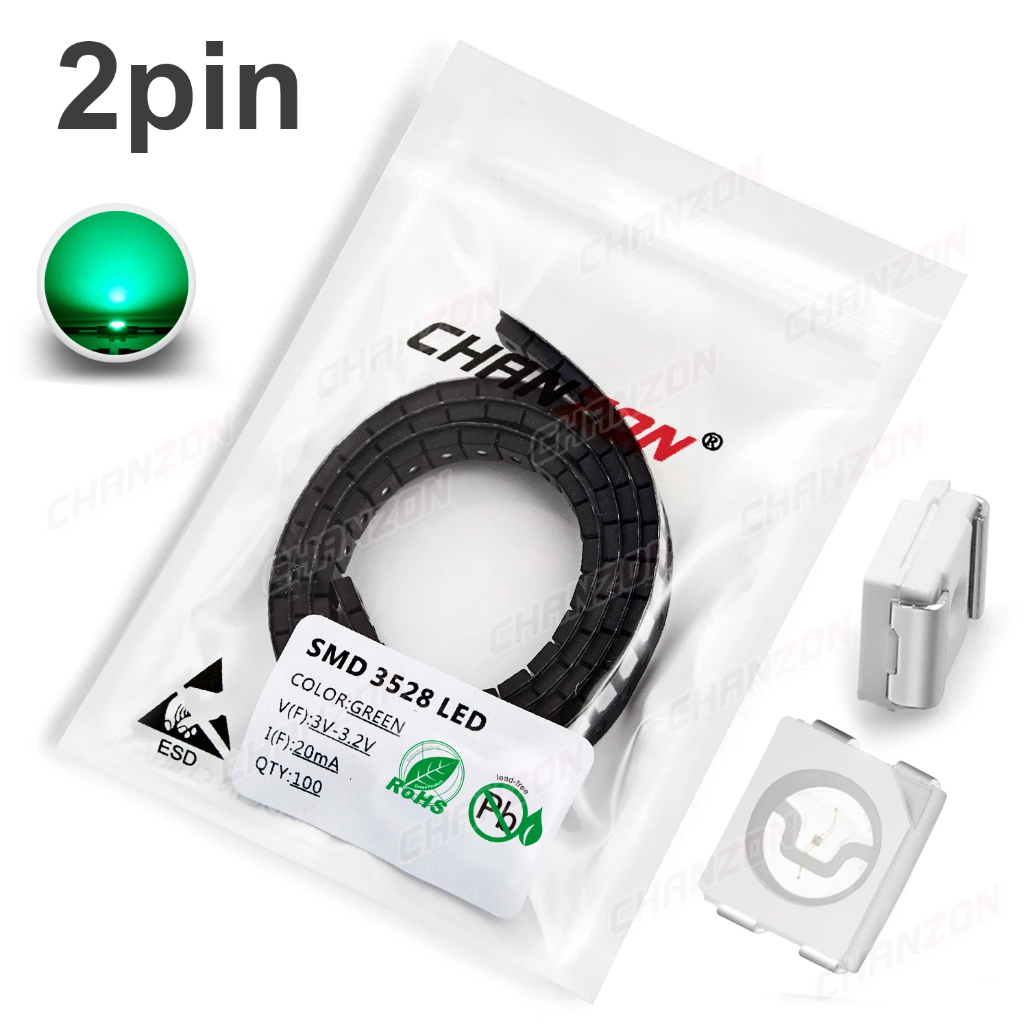 POWER TOP SMD SMT PLCC-2 1210 3528 YELLOW LED In Pakistan - Foto 4