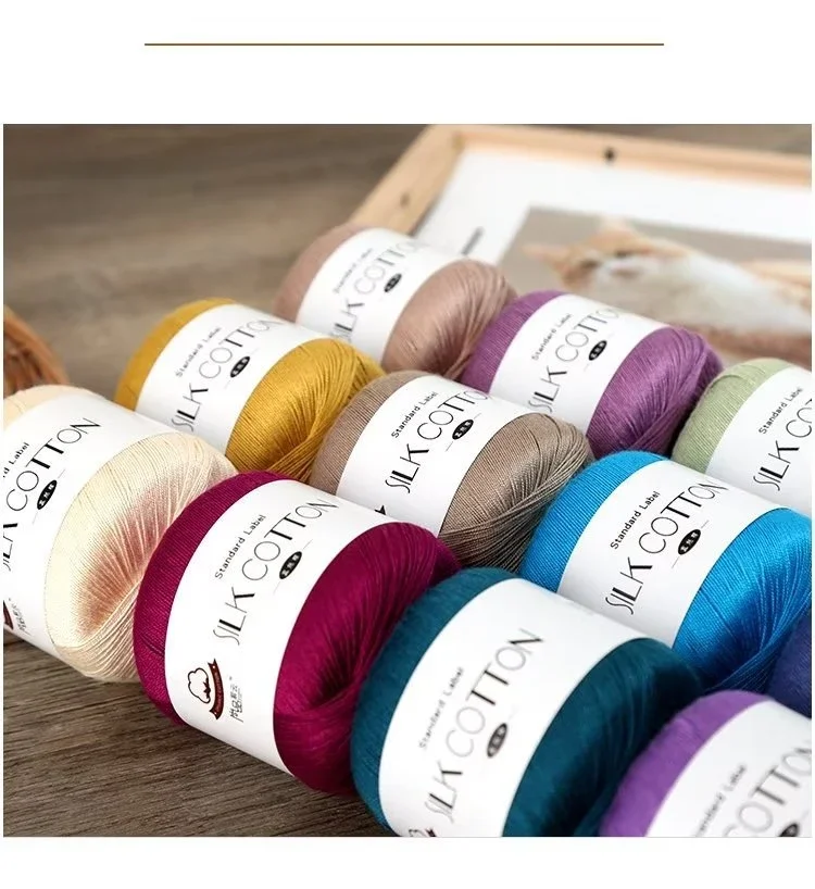 Description Picture 2 of item50g/pcs Silk Lace Cotton Milk Crochet Yarn Baby Hand-Knitted Warm Soft Knitting Thread for Hand Knitting Supplies Cross Stitch