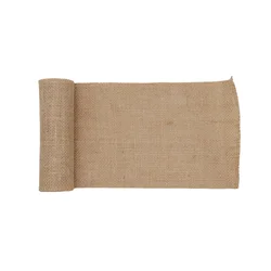 Natural Burlap Jute Ribbon Fabric Roll for Rustic Decor and Gift Wrapping (15cm 2M)