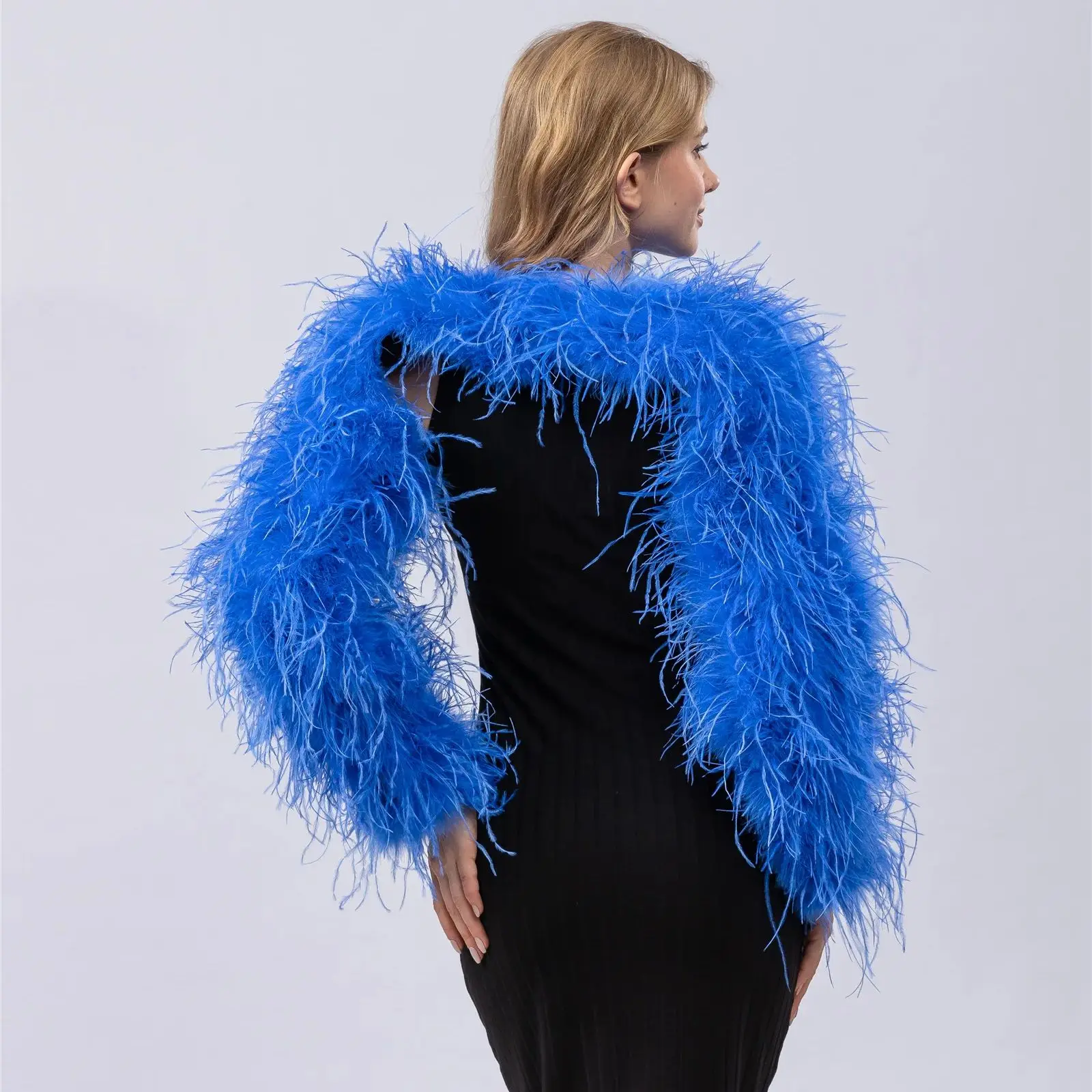 Naturtal Ostrich Feather Long Sleeve Arm Warmer Glove For Dinner Party  Wedding Concert Luxurious Furry Fluffy B230402