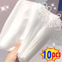 10pcs Frosted Clear Plastic Package Cloth Travel Storage Bag Custom Waterproof Bag Zipper Lock Self Seal Matte Portable Bags 1
