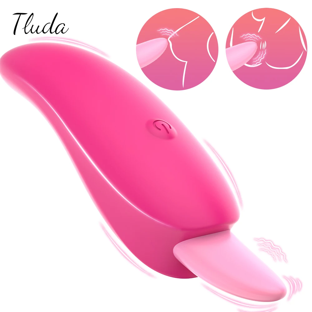 Tongue Licking Clitoris Stimulator for Women Clit Nipples Vibrator Female Masturbator Blowjob Simulation Sex Toy for Couple Game