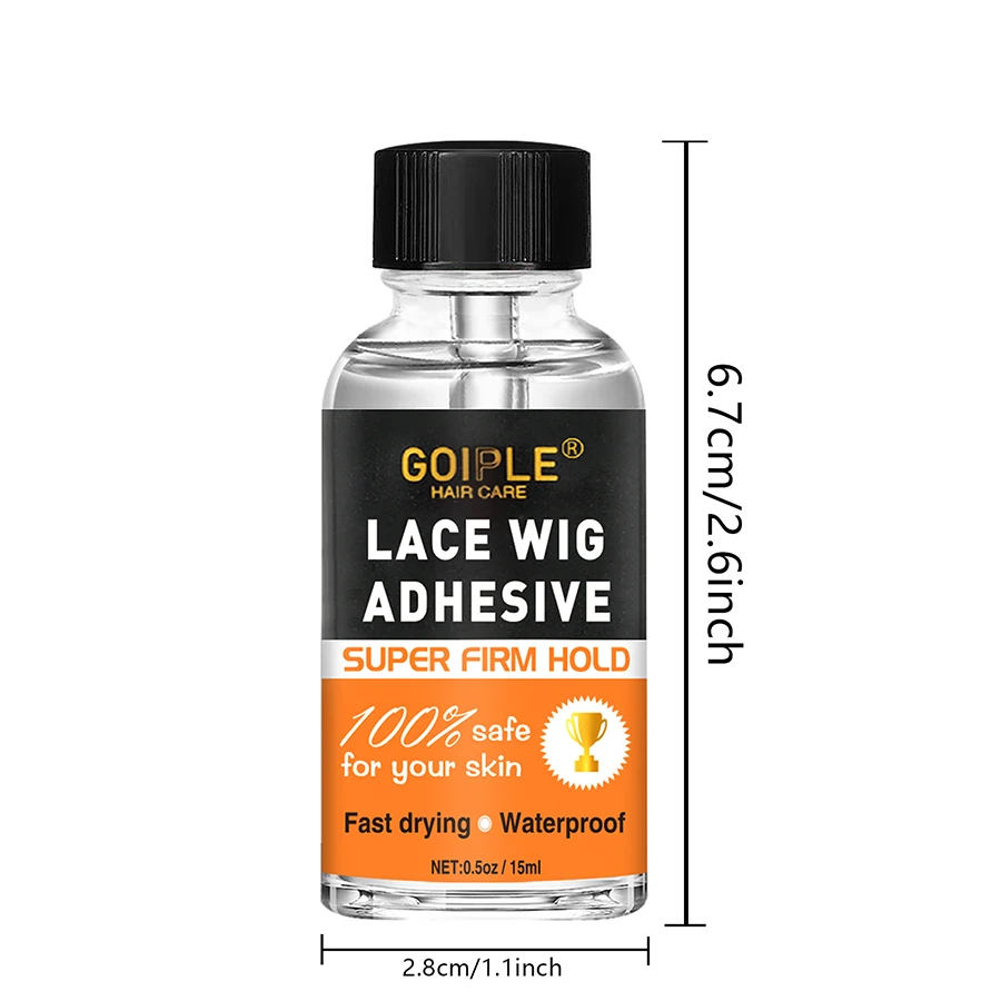 GOIPLE Lace Wig Adhesive Super Firm Hold Safe For Skin Fast Drying Waterproof Glue Invisible Bonding For Natural Hair Perfection