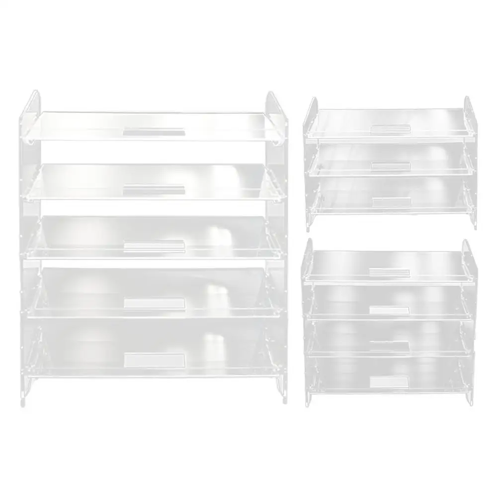Description Picture 2 of item3-5 Tiers Acrylic Display Stand Clear Keyboard Mouse Storage Rack Cupcake Perfume Doll Figures Organizer Acrylic Shelf holder