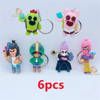 3D Cartoon Keychain Accesorios Sandy Hero Schoolbag Pendant Key Bag Decoration Collection Ornament Kids Toys Birthday Gift