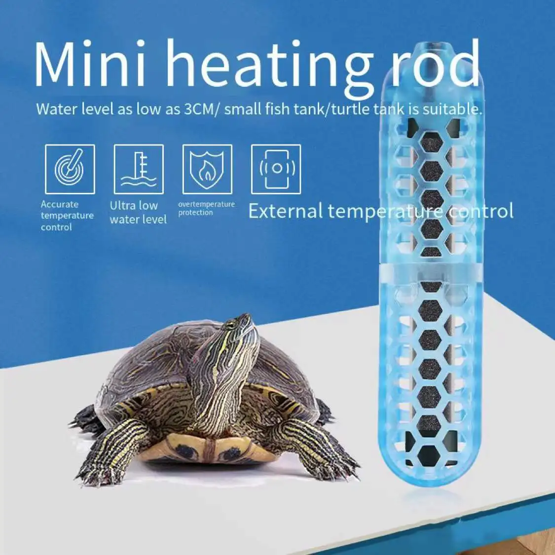 

Fish tank small heater turtle tank low water level heating rod automatic constant temperature heater aquarium accessories 220V ，