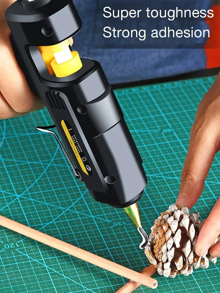 Deli 100W hot melt glue gun set with glue stick industrial guns thermo electric heat temperature repair tool