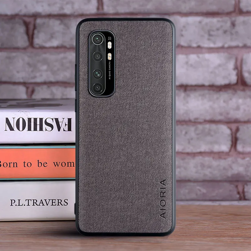 Luxury Textile Leather Skin Hard Phone Cover - Premium Case