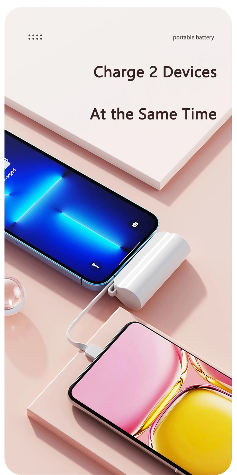 Mini Power Bank 5000 Mah External Battery Charger For Smartphones_voghion.com