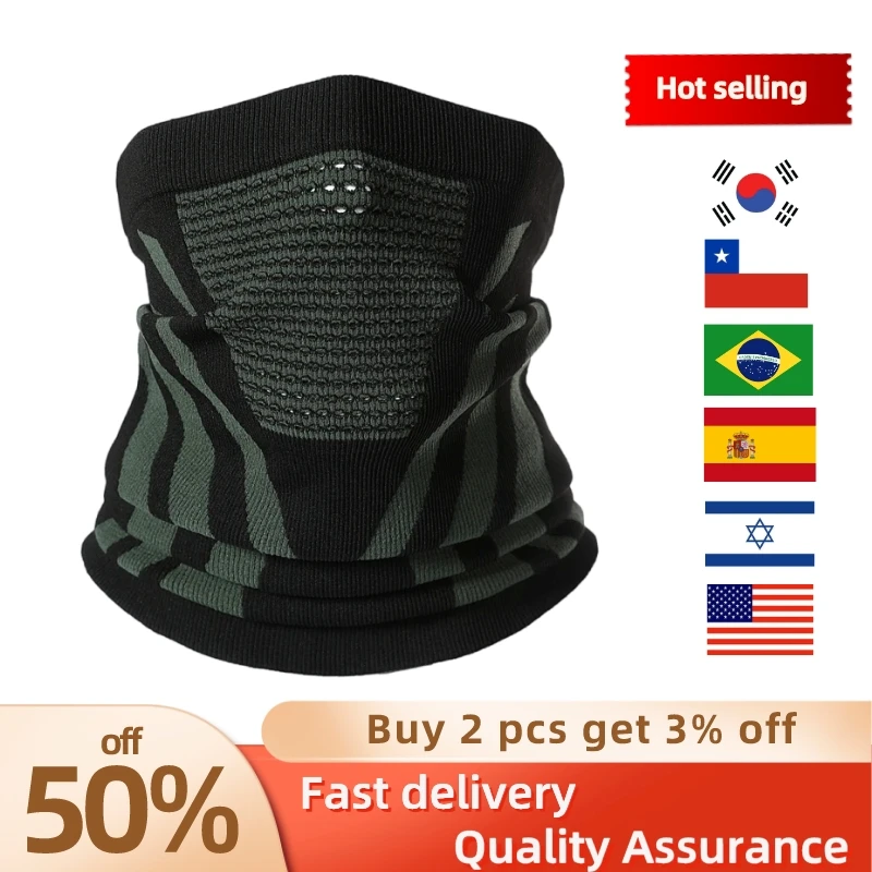 Half Face Cover Winter Bandana Mask Neck Gaiter Scarf