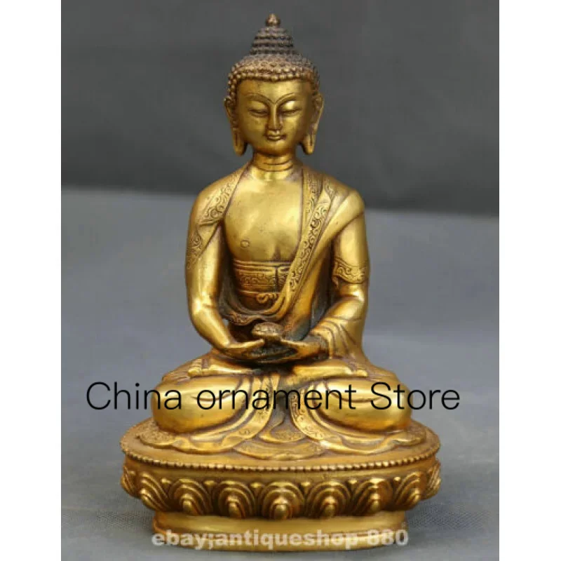 

Tibetan Tibetan Buddhism Religious Bronze Gilded Sakyamuni Amitabha Statue