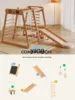 CX Solid Wood Multifunctional Climbing Frame Indoor Family Playground Baby Swing Ring 4