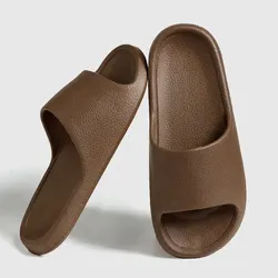 Women's Fashion Summer Slippers - Lightweight Comfort Massage Slides for Indoor and Shower Use (Coffee)
