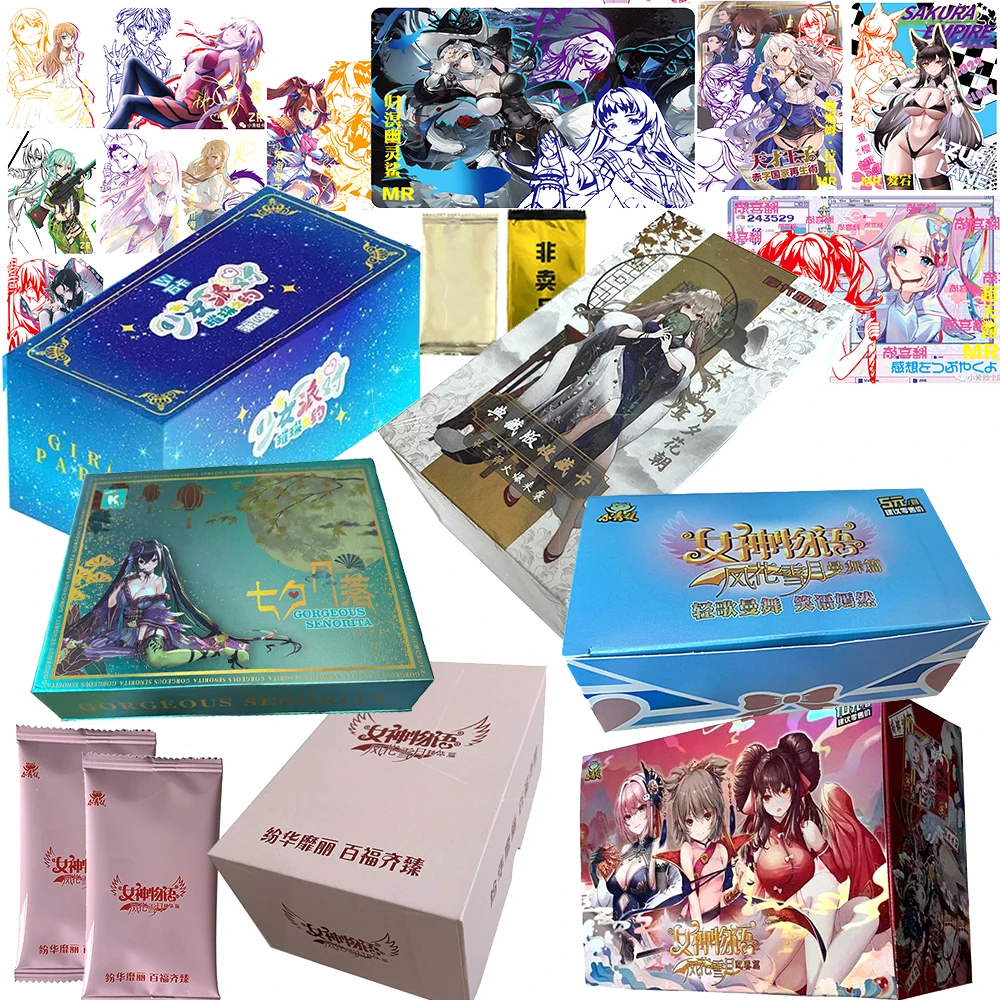Goddess Story Feast Collection Cards Waifu Box Anime Figures Child Kids Birthday Gift Game Card Table Toys For Family Christmas 1