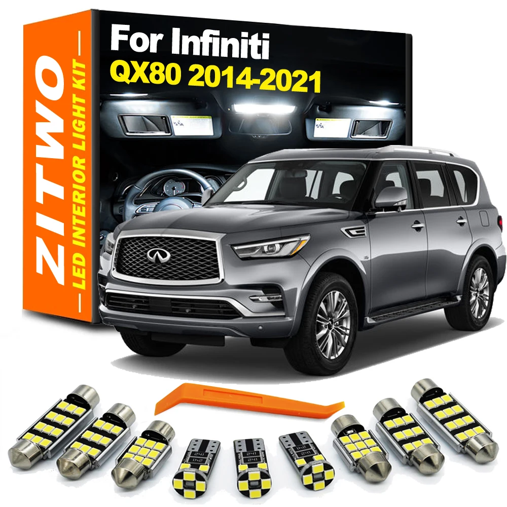 

ZITWO 15Pcs LED Interior Reading Dome Light Plate Lamp Kit For Infiniti QX80 2014 2015 2016 2017 2018 2019 2020 2021 Accessories
