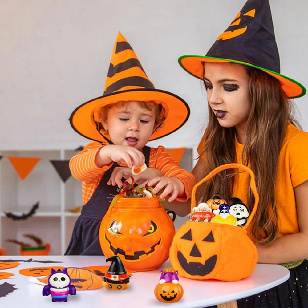 6/12PCS Halloween Slow Rising Squishies Squishy Toys Bat Pumpkin Party Favors Halloween Treat Bags Gifts squishy toys childrens toys