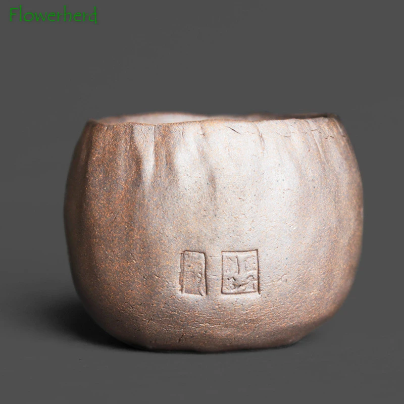 distress Torches arithmetic Taza grande de cerámica de mina de roca, juego de té de Kung Fu de estilo  chino, de cerámica Zen de barro, amasado a mano, texturizado sin esmaltar|  | - AliExpress