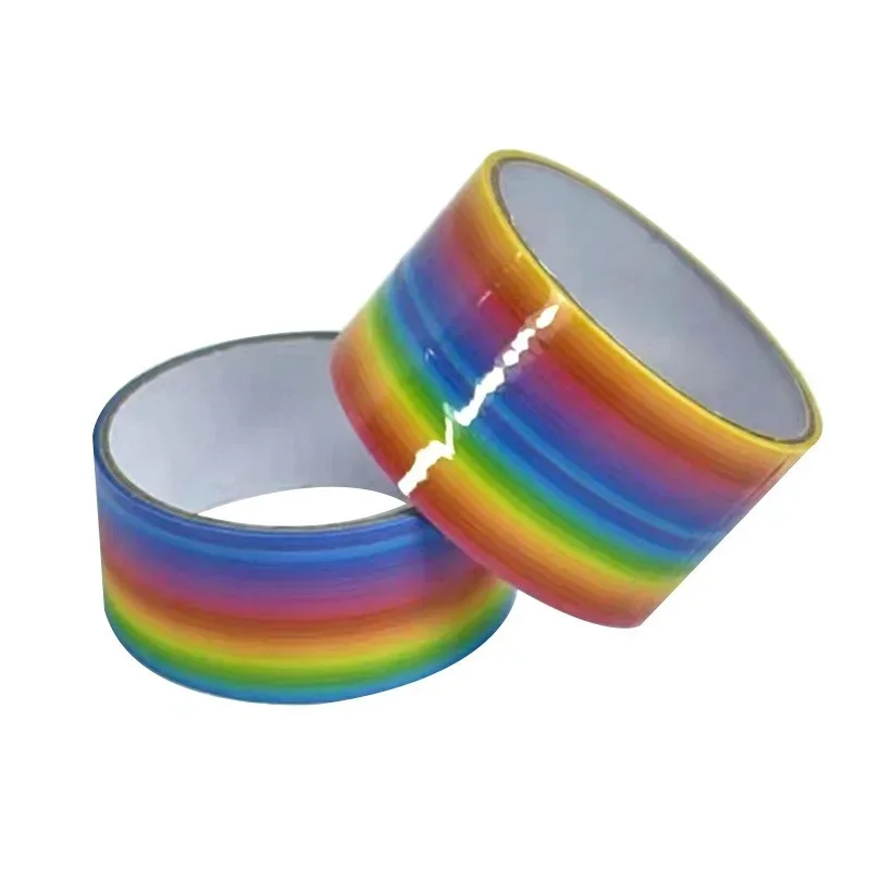 2/1PC Rainbow Ball Rolling Glue Decompression Sticky Tapes  Sticky Ball Handmade DIY Crafting Making Colored Ball Tapes