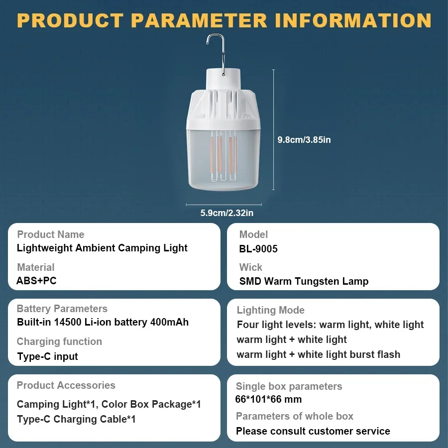 USB Rechargeable Outdoor Portable Emergency Lights Hook Mobile LED Lamp Bulbs Fishing Camping Patio Porch Garden Lighting camping light portable flashlight portable lanterns camping lamp camping lantern portable work lights emergency lights portable work light portable torch portable light bulb