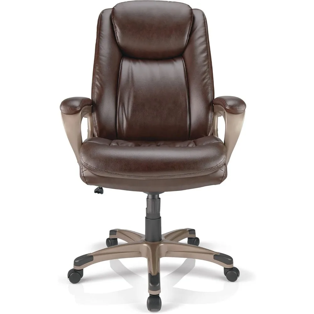 Tresswell Bonded Leather High-Back Chair, Brown/Champagne 4