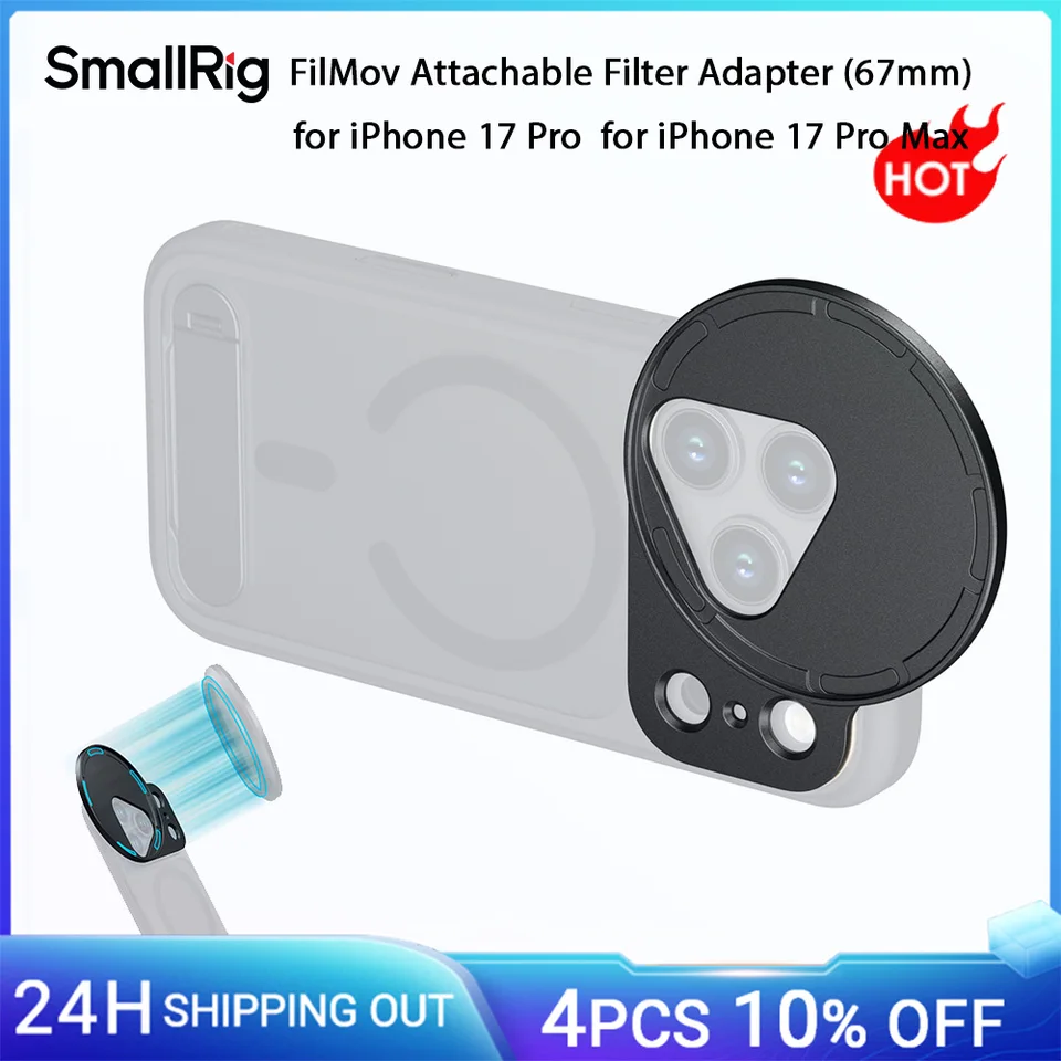 SmallRig FilMov Attachable 67mm Filter Adapter for iPhone 17 Pro