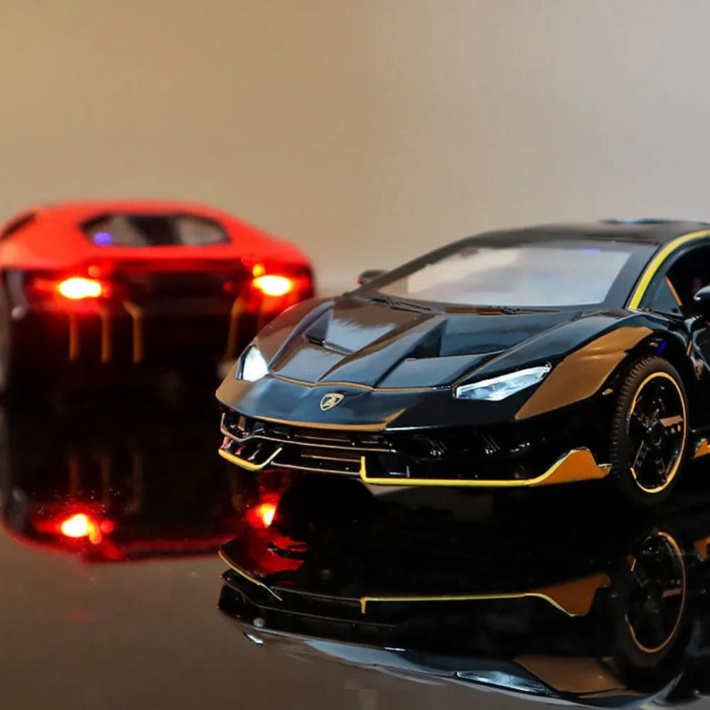 1:32 Lamborghinis LP770-4 750 Alloy Sports Car Model Diecasts Metal Pull Back Sound And Light Car Model Kids Toy Collection Gift 5