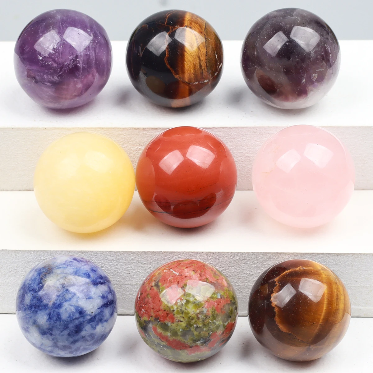 20 mm Crystal Ball Undrill Gemstone Sphere Polished Naturally Love Amethyst Bead spiritual energy balance meditation gift crystal stone