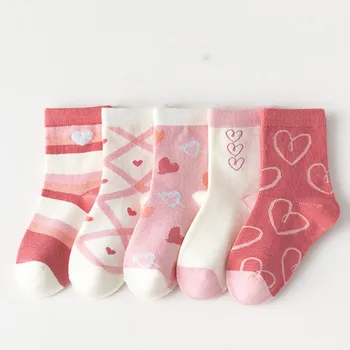 Kids Cotton Heart Socks 1