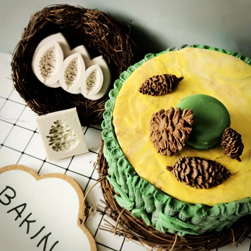 1pc,  Pinecone Candy Mold, Chocolate Mold, for DIY Cake Decorating Tool, Baking Tools, Kitchen Accessories, Christmas Decor