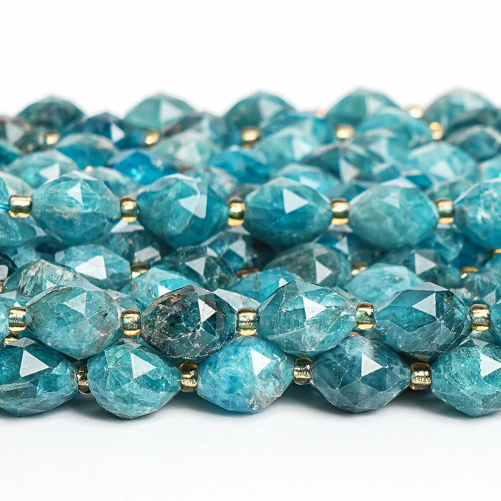 6/8 مللي متر الحجر الطبيعي الأزرق الأباتيت فضفاض خزر عازل لصنع المجوهرات سوار قلادة اكسسوارات الخرز السحر