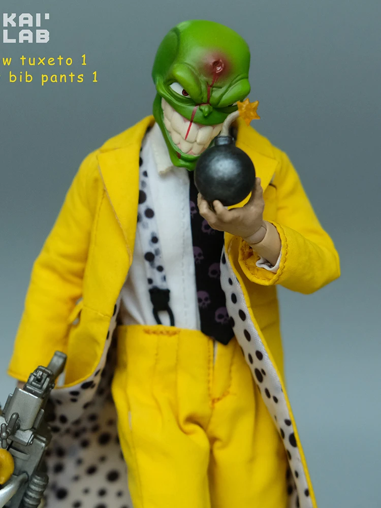 KAI LAB Original 1/12 The Mask Man Figure Yellow Tuxeto Bib Pants