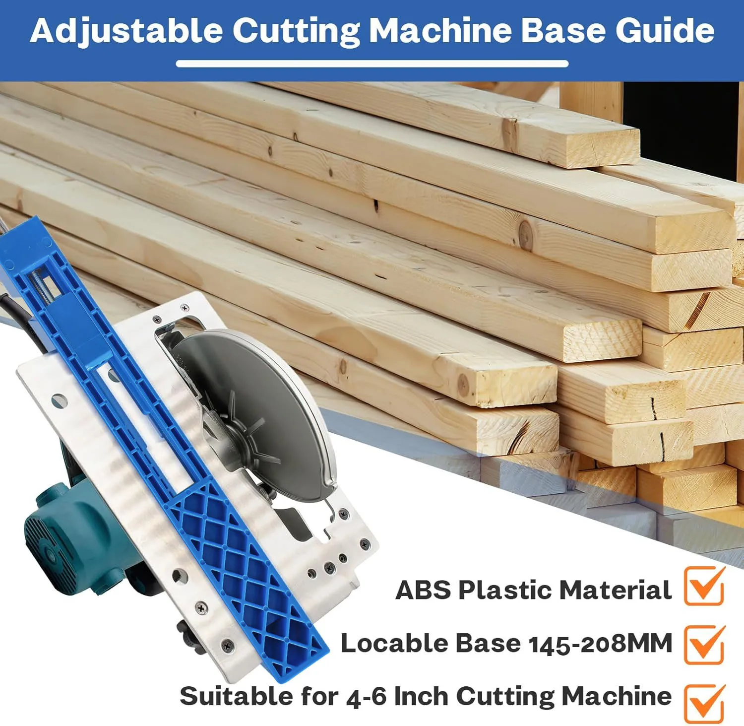 Adjustable Woodworking Cutting Guide Precision Circular Saw Milling Machine Base Thin Blade Clamp Quick Cuts Woodworking Tools