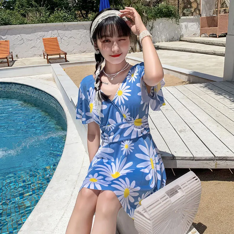 

One Piece Swimsuit Women Push Up Conservative Swimwear Quick Drying Bathing Suit Female Beachwear 2023 Monokini Plus Size Q173