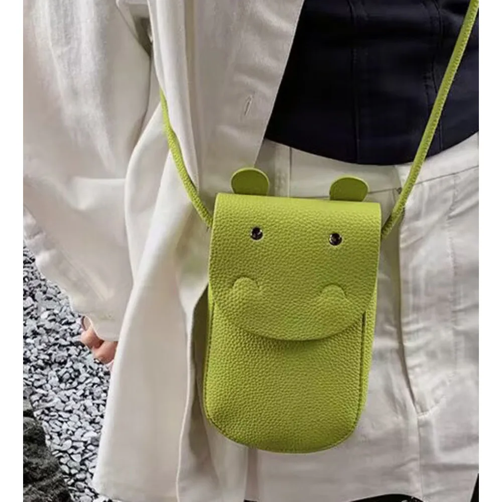 Cute Hippopotamus Phone Convenient Mini Children's Small Bag, Fashionable and Versatile Macaron Color Single Shoulder_voghion.com