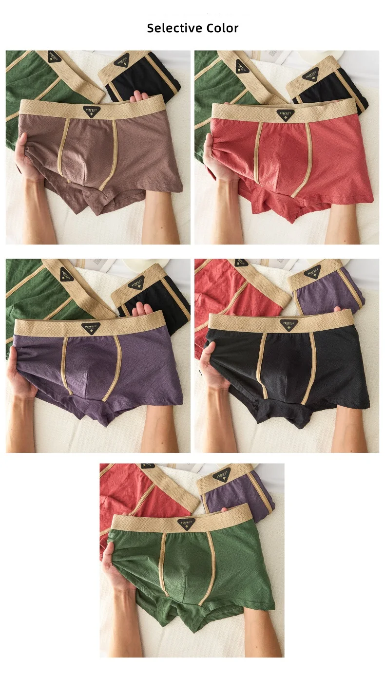 3PC 100% Cotton Men's Underwear Autumn Winter New 10A Antibacterial BoxerShorts Loose Comfortable Men's Quadrangle Underpants Sc981027097b24ec3ac24da11d1bc734bU