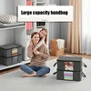 35L Fabric Storage Bags with Clear Viewing Windows - Quilted, Foldable Organizer Boxes for Clothes, Blankets & Bedding 4