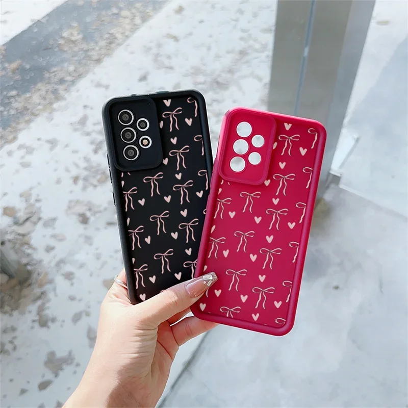 Love Heart 3D Pink Bow Phone Case