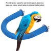 Rough Surfaced Wooden Perch Stand, Rack Cage Toy, Parrot, Pet, Bird, Beak Paw Grinding 2