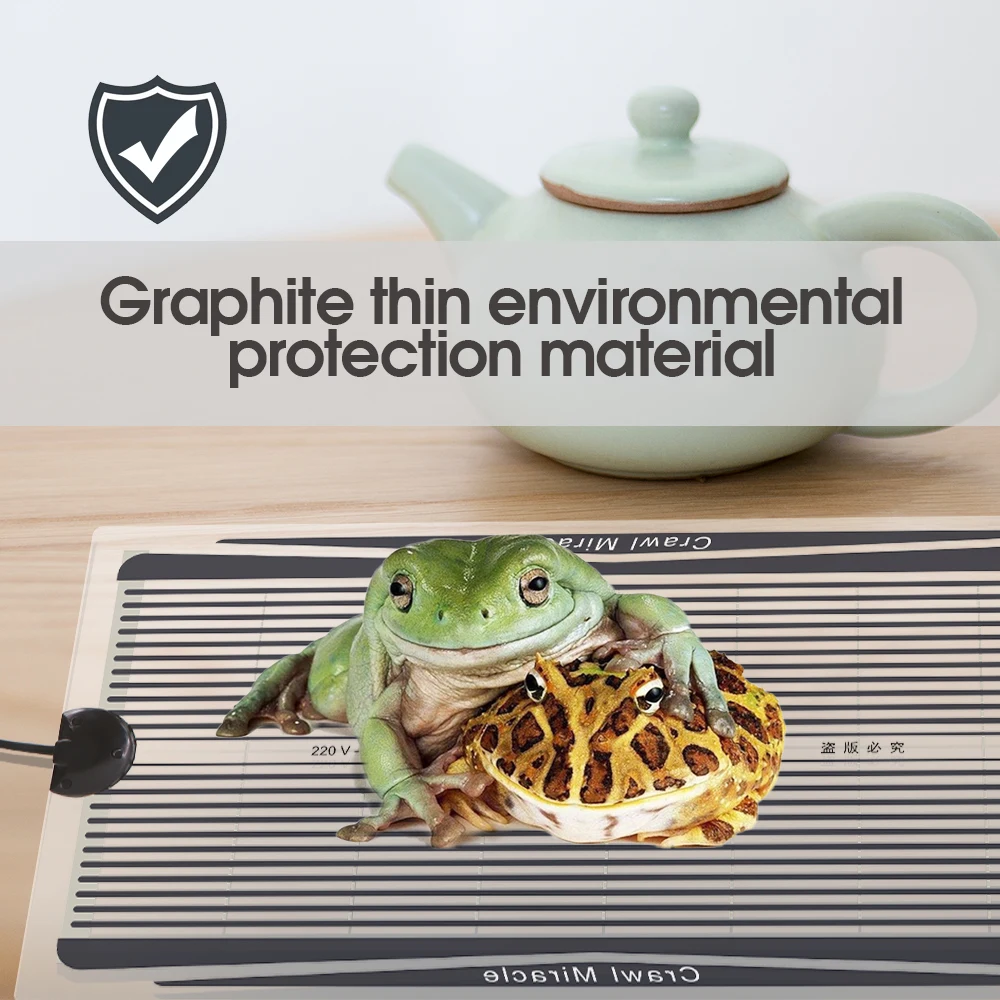 5W 15W 25W 35W Plug Warm Plant Heating Mat Graphene Reptiles Heat Pad with Adjustable Temperature Controller Thermostat Blanket