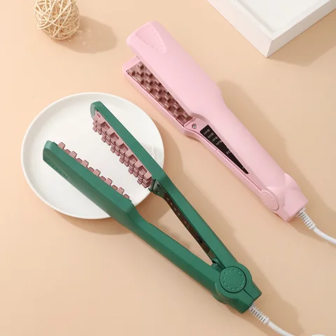 Professional Volumizing Hair Iron Ceramic 3D Grid Hair Crimper Curling Iron Corn Perm Splint Flat Iron Hair Curlers Styling Tool