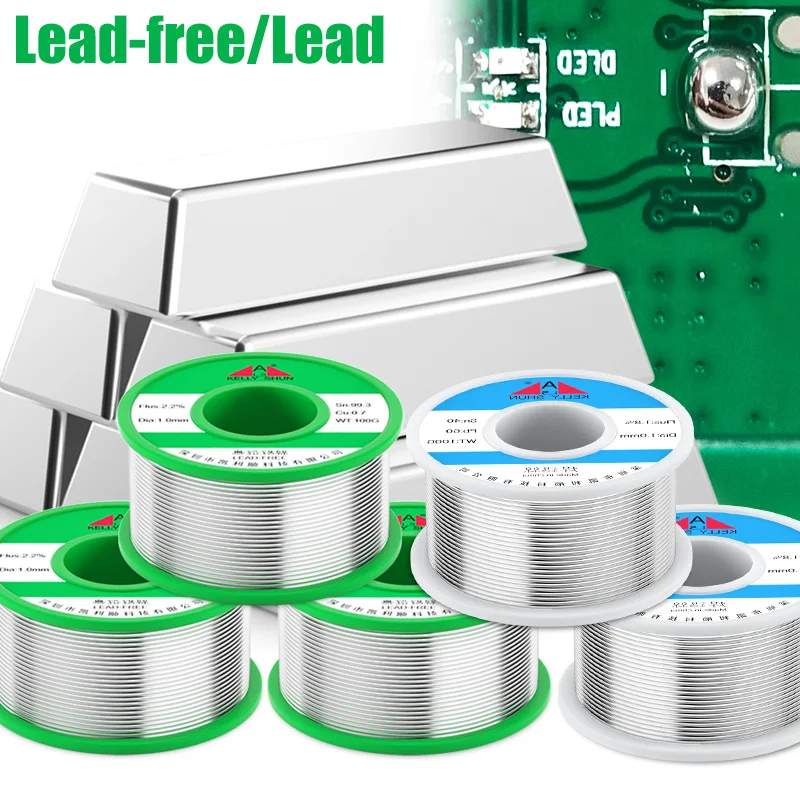 

100g Lead free environmental friendly solder wire rosin containing high purity maintenance soldering iron solder wire Sn63Pb37