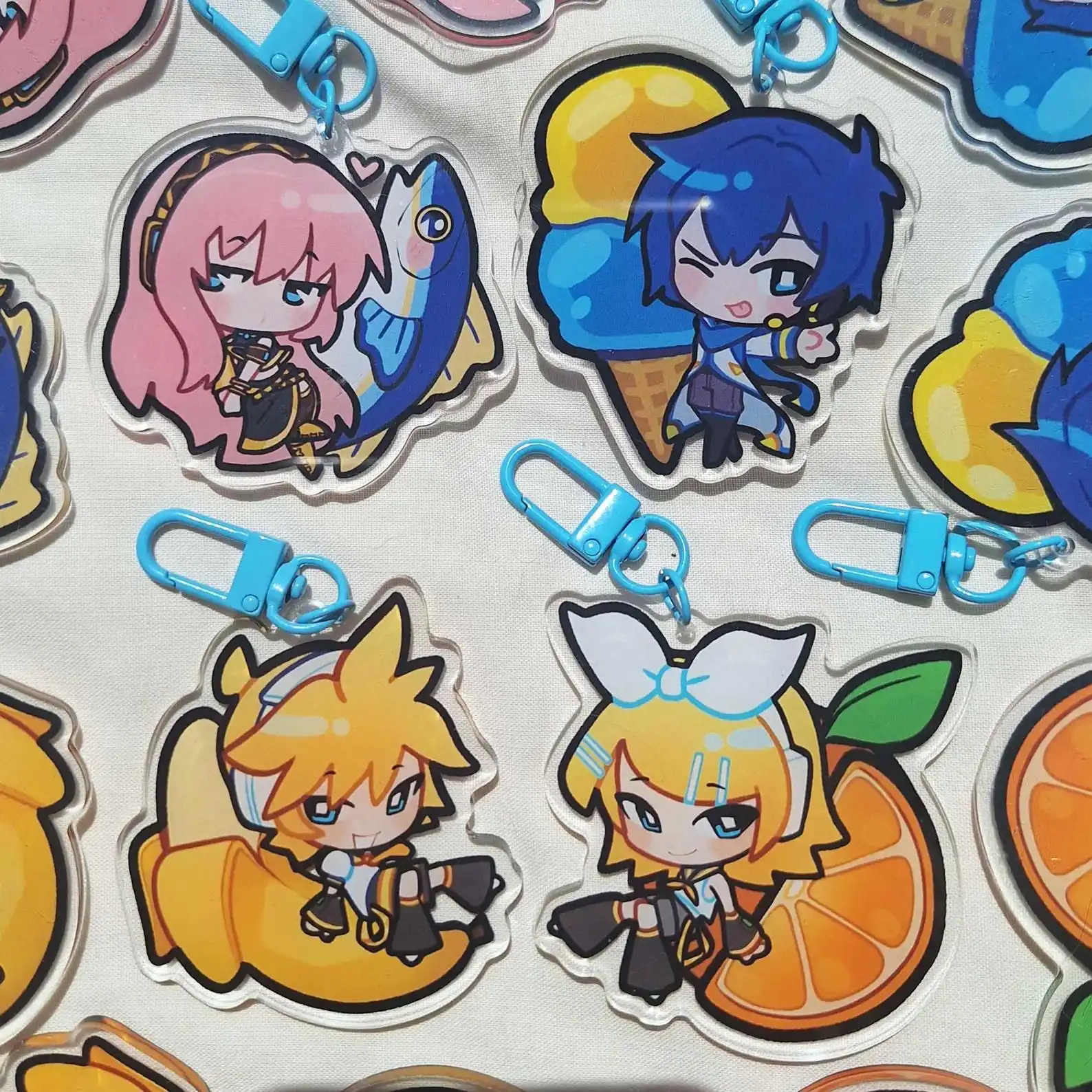 Vibrant Vocaloid Acrylic Keychain Charms | 2.5 Collectible Gift
