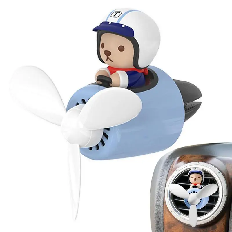

Bear Car Air Freshener Air vent Bear Pilot Perfume Diffuser Rotating Propeller Outlet Fragrance Magnetic Flavoring Diffuser